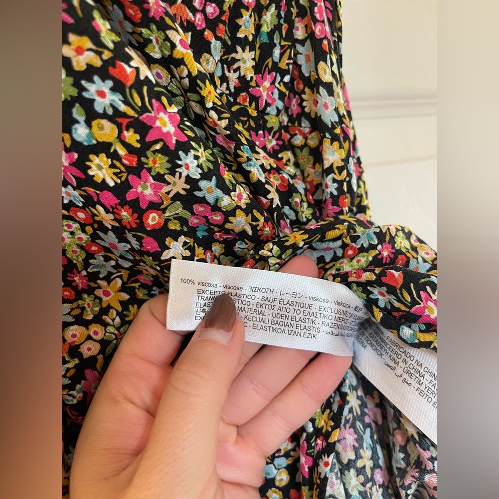 NWT Zara 100% viscose Floral Midi Dress - Picture 3 of 9